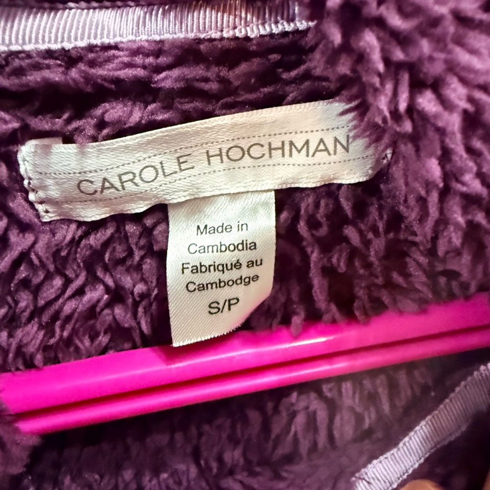 Midnight by Carole Hochman Plush Purple pj top. - Picture 2 of 3